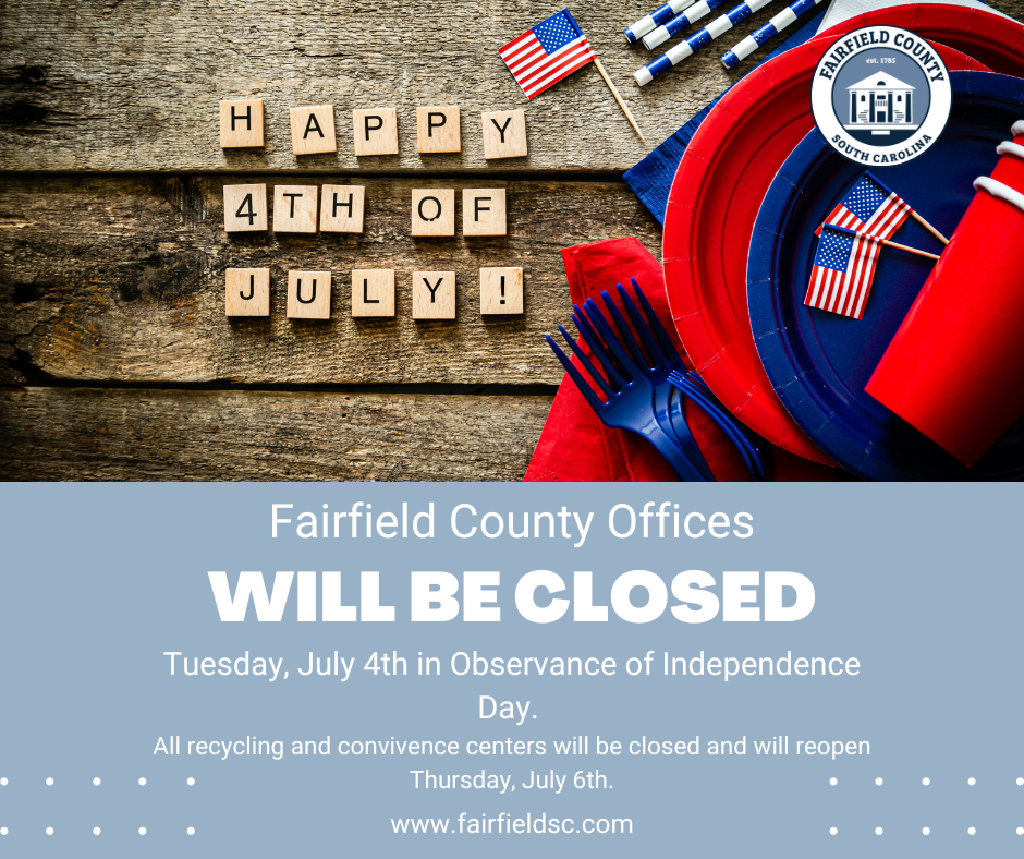 Image for Fairfield County Offices to Close in Observance of Independence Day