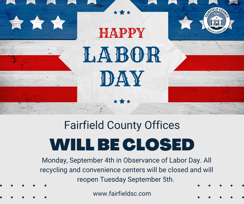 Image for Fairfield County Offices to Close in Observance of Labor Day